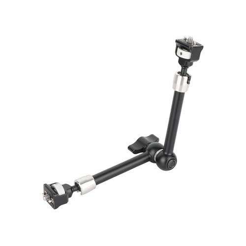 Bras articulé multifonction support à vis anti-torsion 1/4"-20 pour cage caméra reflex