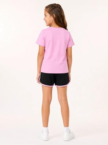 Image of Girl's 2 Piece Outfits Cute Summer T-Shirt and Graphic Shorts Clothing Sets
