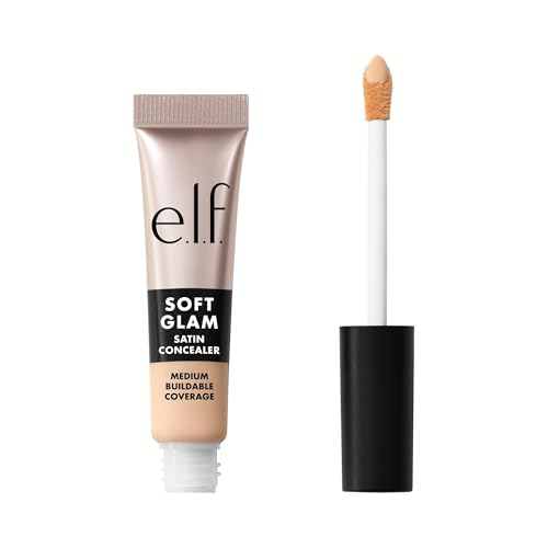 Image of e.l.f. Soft Glam Satin Concealer, Medium Coverage For Blemishes & Under-Eye, Crease-Resistant, Long Lasting, Vegan & Cruelty-Free, 14 Fair Cool