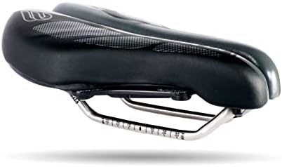 BiSaddle SRT 2.0 Adjustable Bicycle Saddle Noseless with Titanium Rails Custom Fit Comfort,Black w/Grey Accents