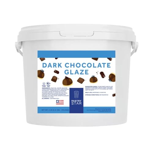 Pastry Star Chocolate Mirror Glaze, Vegan, 10 lb Pail, Ready-to-Use, All-Natural Ingredients