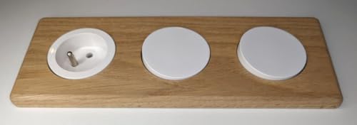 Plaque Triple en bois pour interrupteur/prise (Compatible Legrand® Céliane)