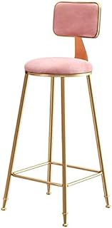 DAGCOT Inicio de Muebles taburetes taburetes Altos con Las piernas del Metal Libre Sillas for Cocina/Bar Comedor con Pink Velvet Cojín-MAX de Carga de 200kg Sillas y taburetes
