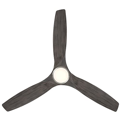 Skylark Smart Indoor And Outdoor 3-Blade Ceiling Fan 54In Brushed Nickel/Ebony 3000K Led Light Kit And Remote Control Works With Alexa And Ios Or Android App #TOP3
