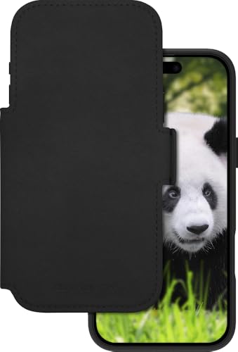 Folio Coque Magnétique MagSafe iPhone 18 Pro Max / 17 Pro Max Lynge Cuir Fonction Stand Noir DBramante1928