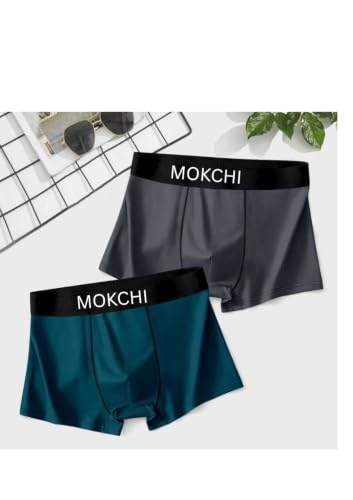 Image of Men's Ice Silk Boxer Briefs Pack of 2 | Ultra Soft Breathable Stretch Trunks | Moisture-Wicking Quick Dry Innerwear