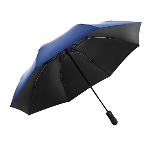 IEasⓄn Rain Gear, Sun&Rain Car Umbrella Windproof Travel UV Umbrella Women Men