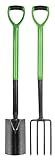 Unibos | 2 Piece Carbon Steel Border Fork & Spade Set D-Grip For Garden, Weeding & Lawn Versatile Tools For Gardeners Strong Tough & Durable Metal (Border Fork & Spade Set)