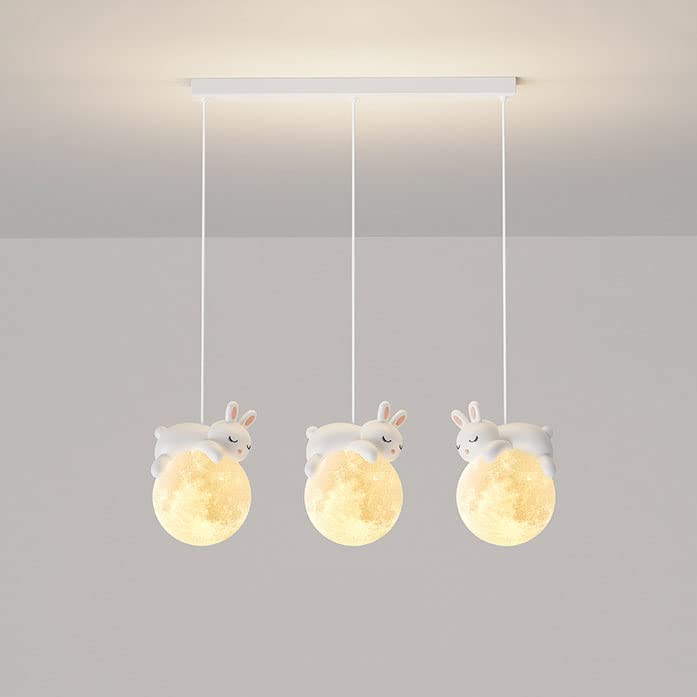 Suspension lune 3D contre la peur du noir pour éclairage de chevet chaleureux