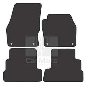 GCM Tailored Black Carpet-Rubber Car Mats for Ford Kuga 2015-2020