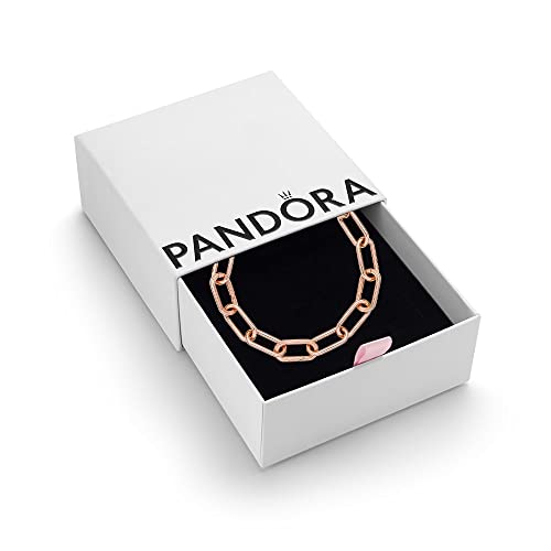 PANDORA ME Link Chain Bracelet In 14K Rose Gold-Plated For Medallion Charms, Size 20, With Gift Box