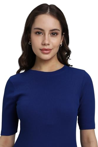 Image of Forever 21 Womens Solid Regular Fit Basic T-Shirts