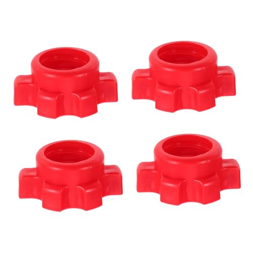 Barbell Lock Clip 4pcs Barbells Handle - lock Household Equipments Clamps Barbell Collars, Collars Nut Nut, Fittings Weightlifting Lifting Clip Red Nuts, dumbbell Professional Dumbbell Bar