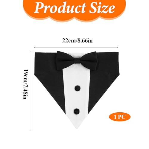 Disfraz de esmoquin para perro, cuello ajustable 15-25 in miniatura 2