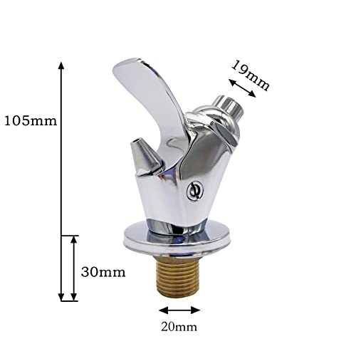G1/2" Size Drinking Fountain Faucet Kitchen Outdoor Brass Drinking Fountain Bubbler Tap, Bathroom Press Drinking Water Filter Tap Drinking Water Faucet Polished Chrome