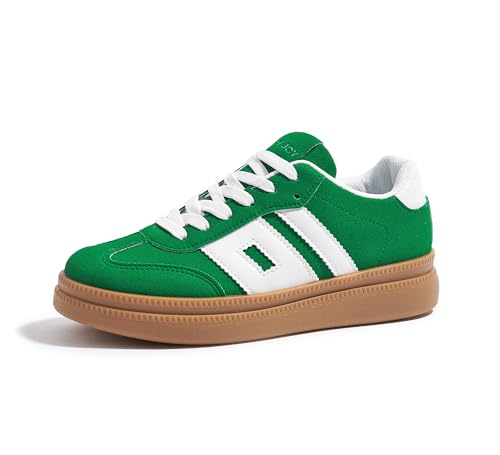 Women's Platform Sneakers Vintage Tennis Shoes with Thick Rubber Gum Sole Breathable Cushioned Comfort for Casual, Sporty & Streetwear