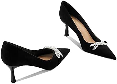 Amazon.com: OACPCAO Tacones negros para mujer, zapatos de boda con perlas  para novia, tacones altos puntiagudos, zapatos de tacón para fiesta, Multi,  5.5 : Ropa, Zapatos y Joyería
