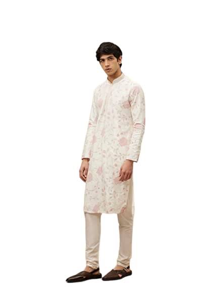 manyavar Men's Embroidered Kurta Set (2pcs)-picture-16