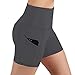 Ducomi Noas Pantaloncini Donna Fitness Corti 2 Tasche Laterali - Ciclisti Sportivi Corsa, Allenamento Palestra Casa, Yoga, Pilates, Ciclista Leggings Running (Grey, S)