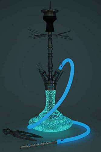 ARYF Shisha Wasserpfeife Gloria 4 Glow In The Dark mit Zubehör