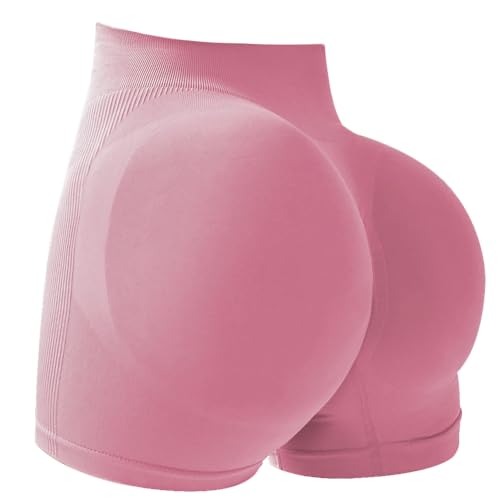 DiULi Bragas Levanta Glúteos Mujer, Mallas Push Up, Elásticos Antirozaduras Hotpants, Pantalón Corto Shorts Deportivos de Cintura Alta, Braguitas Embellecer Cadera para Yoga Gimnasio Ciclismo Deportes - imagen 2