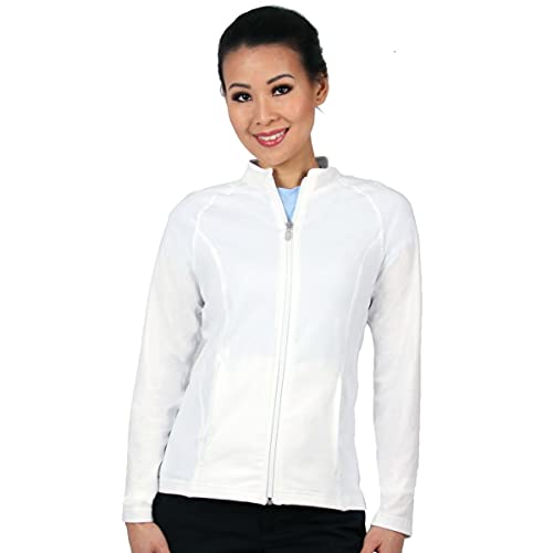 Nozone Lanai Full Zip UPF 50+ Sun Protective Shirt in White, Small