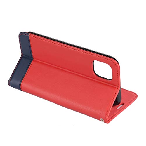 Étui rabat cuir véritable iPhone 11 Pro rouge protection intégrale