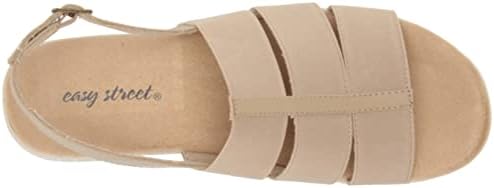 Easy Street Women's Maggie Flat Sandal, Natural Gore, 9.5 Wide | Image 4
