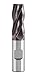 Accusize Industrial Tools 3/4'' Fine Tooth M42 8% Cobalt Tialn Roughing End Mill, 3/4'' Shk Dia, 1-5/8'' Flute Length, 3-3/4'' Oal, 4 Flute, 1104-0034