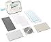 We R Memory Keepers 0633356616290 Tool Mini Evolution Starter Kit-Machine Buffer Cutting Plate Embossing (64 Piece), White, Blue