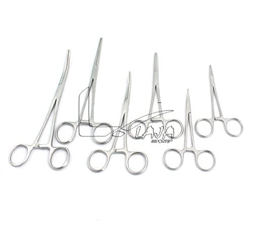 LAJA IMPORTS Ultimate HEMOSTAT Set, 6 Piece Ideal for Hobby Tools, Electronics, Fishing and Taxidermy
