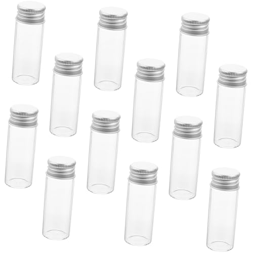 FUNOMOCYA 20Piezas Vidrio Reutilizables Tapas Recipientes de Almacenamiento Transparente Dulces y Práctico y Compacto