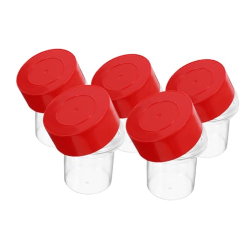 NAMOARLY Plastic Stamp Box 5pcs Empty Stamper Case Seal Storage Office Organization Supply Elegant Round Shape