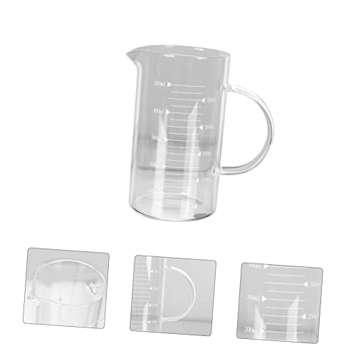 Vaso de vidrio resistente al calor con marcas de medida para cocina 6