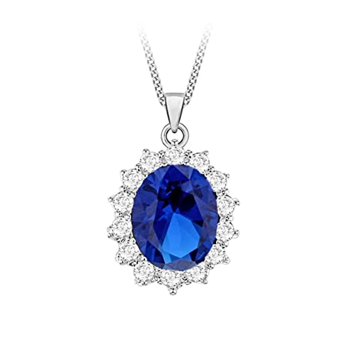 Collier gravé en argent et pierres bleues, le cadeau idéal pour femme