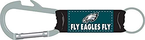 Philadelphia Eagles Fly Eagles Fly Tagline Carabiner Keychain with Buildin Bottle Opener