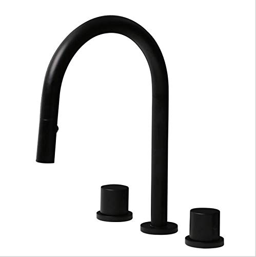 Mitigeur de lavabo 3 trous à double poignée précise pour vasque de salle de bain