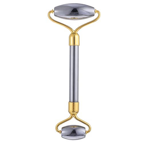 LIOOBO Double Facial Massage Roller - Anti-Aging Jade Roller for Wrinkle Reduction Eye Bag Relief and Improved Circulation Perfect Skincare Tool for All Skin Types