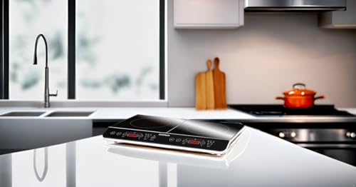 Cocina de inducción G3 Ferrari G1004700 en una cocina moderna con encimera blanca