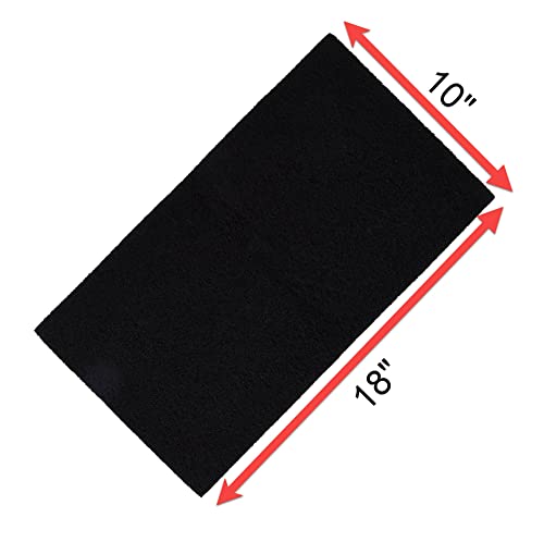 Image of PENN-PLAX Carbon Infused Aquarium Filter Media Pad - Easy to Cut into Any Size Your Filter Requires - 10 inch x 18 inch (Pack of 4)