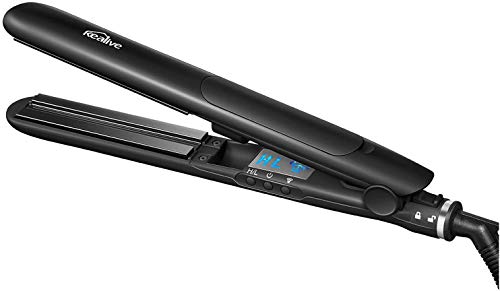 Hair Straightener, Professional Vapor Flat Iron,Instant Heating Ion Plates with Adjustable Temp/Steam Tank/Heat