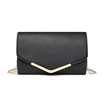 Miss Lulu Damen Clutch Elegante Umschlag Abendtasche mit Kette Hochwertige Handtasche für Hochzeit Party und Abschlussball