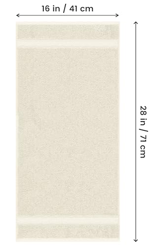 Image of Utopia Towels 6 Pack Premium Hand Towels Set, 16 by 28 inches, 100% Ring Spun Cotton, Ultra Soft and Highly Absorbent 600GSM Towels for Bathroom, Gym, Shower, Hotel, and Spa, Ivory