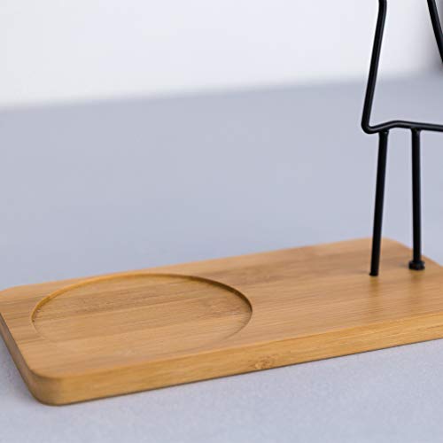 NICEXMAS Vaso de Flores Criativo Mini Vasos de Plantas de Cerâmica Com Ferro Estatueta Abstrata Pai-