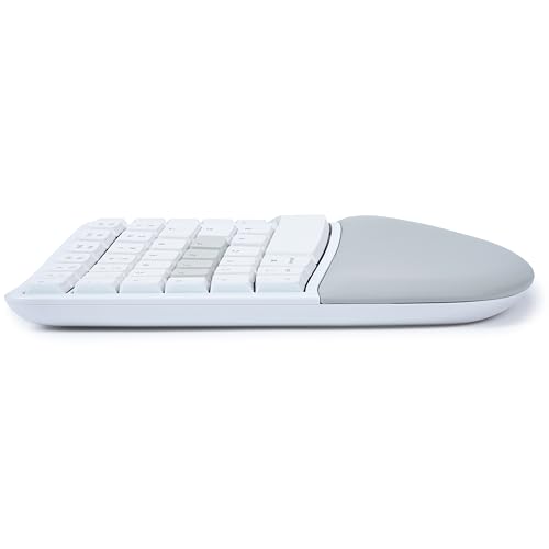 Image of KINESIS mWave Ergonomic Keyboard for Mac (White) | Mechanical Switches | Bluetooth & USB | Programmable | Backlit | macOS Modifiers & Hotkeys