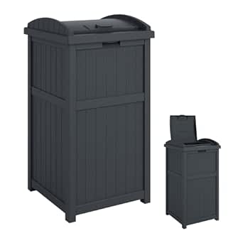 Photo inspiration: Fresh Look at Suncast Outdoor Trash Hideaway Resin Refuse Container W Lid