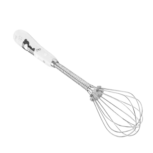 Jelquix Batidor de Huevos de Acero Inoxidable, Batidora Manual con de Cerámica, Batidor de Agarre Suave para Batir Huevos, Ideal para Restaurante, Hotel y Cocina Casera (BLUE)