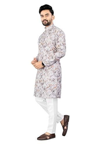 Image of Trustous Kurta Pyjamas set for Mens | Pyjamas with kurta PRINTED and classis look |KURTA Pyjamas SET