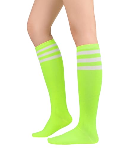 Image of American Trends Womens Athletic Knee High Socks Outdoor Sport Thigh High Stockings Casual Stripes Tube Socks