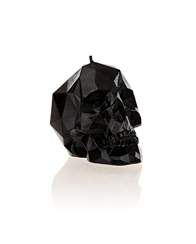 Candellana Candles Candellana-Small Skull Candle, Black High Glossy